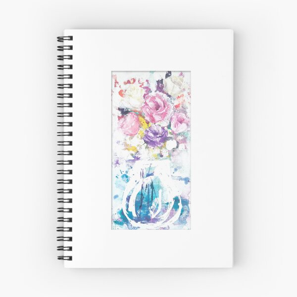 Item preview, Ramo floral en colores pastel Flores en florero Lámina artística original designed and sold by hmkdesign.