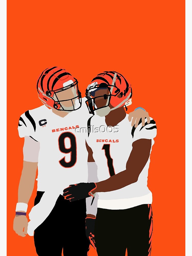 Joe Burrow and Jamar Chase Bengals NFL Wall Art Poster – Aesthetic Wall  Decor