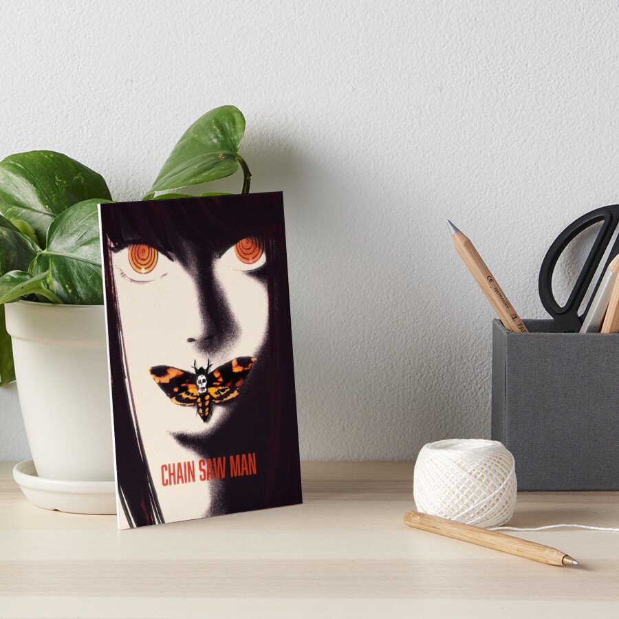 "Makima Chainsaw Man Silence of the Lambs Style Poster" Galeriedruck