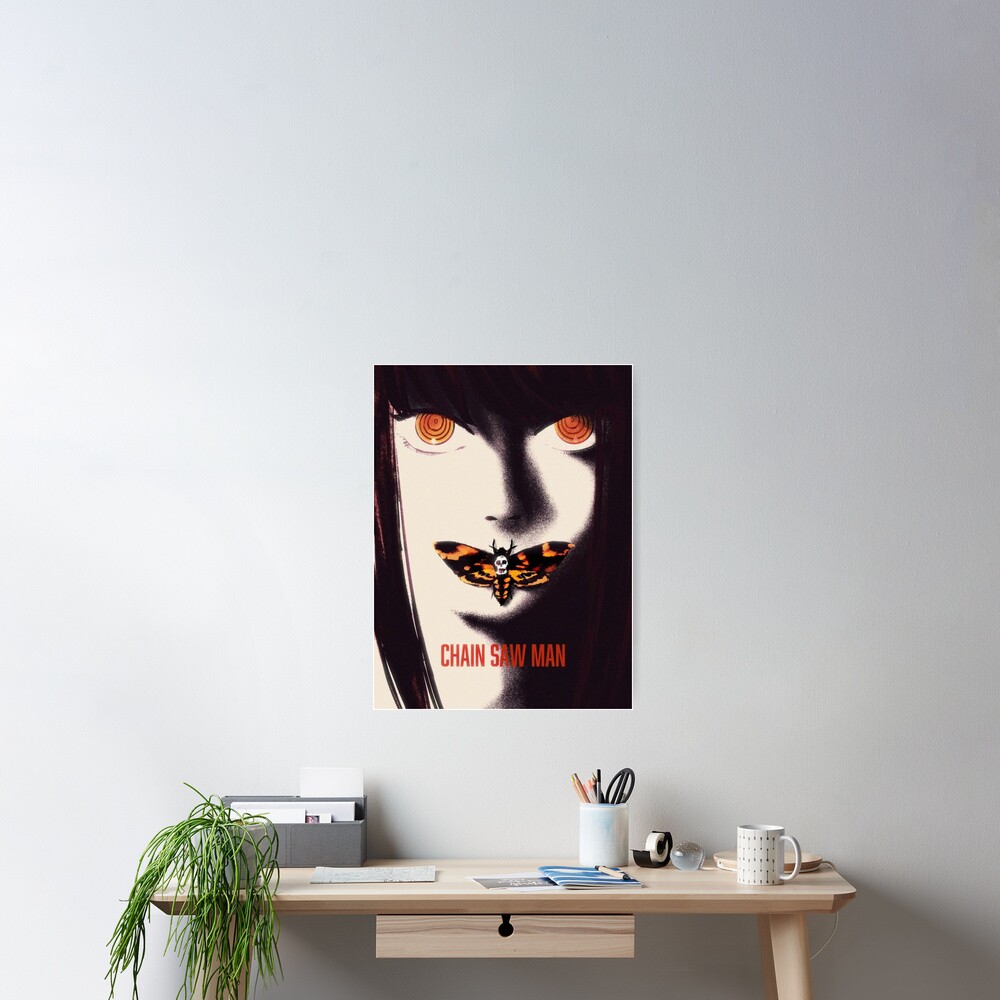 "Makima Chainsaw Man Silence of the Lambs Style Poster" Poster von