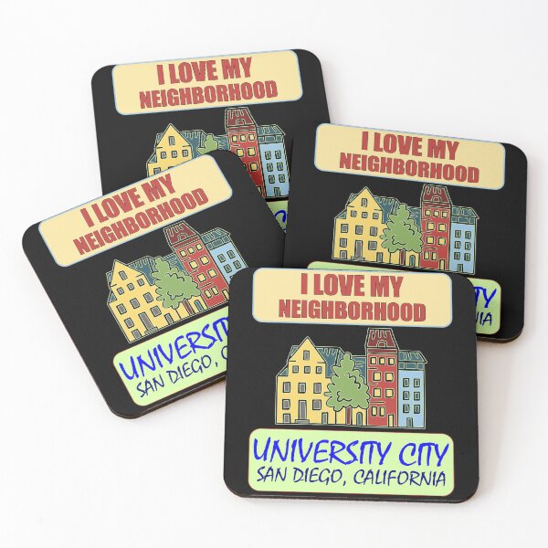 Item preview, I Love My Neighborhood University City San Diego - Community Pride designed and sold by artfulnotebook.