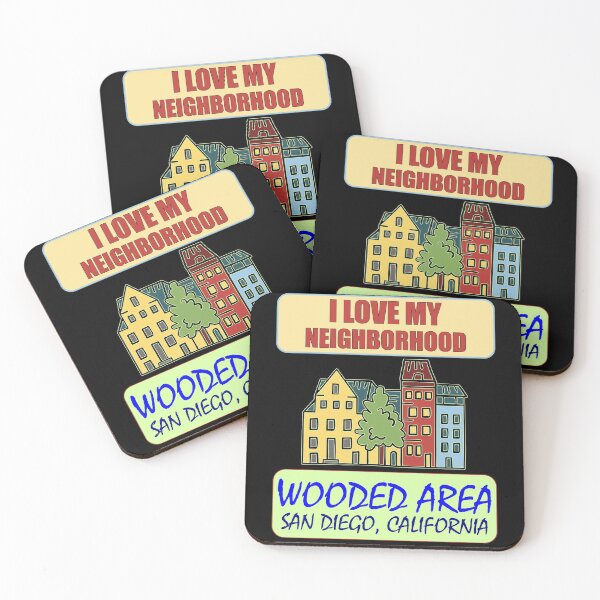 Item preview, I Love My Neighborhood Wooded Area San Diego - Community Pride designed and sold by artfulnotebook.