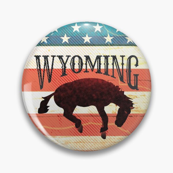 Item preview, Wyoming Vintage Flag Bucking Bronco  designed and sold by fairviewdesign.