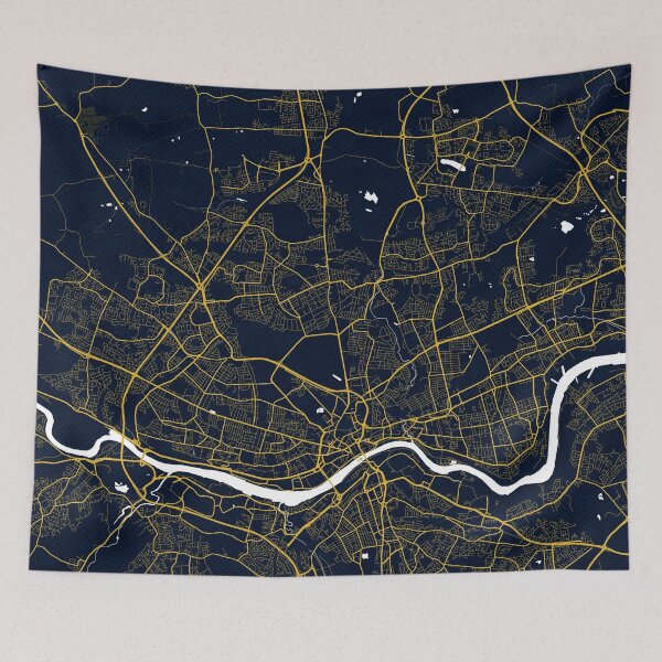 Item preview, Newcastle upon Tyne City Map of England - Gold Art Deco designed and sold by deMAP.