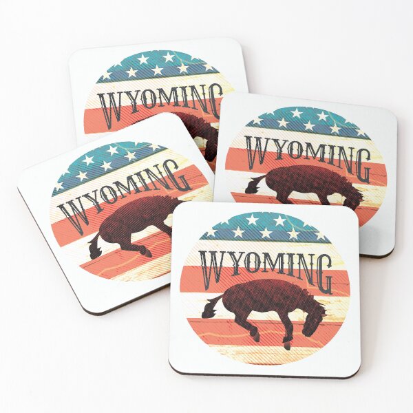 Item preview, Wyoming Vintage Flag Bucking Bronco  designed and sold by fairviewdesign.