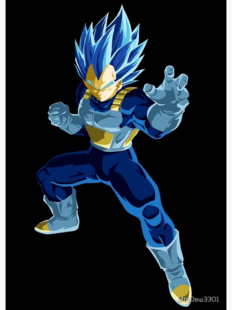Vegeta Super Saiyan Blue Evolution Poster | Exclusive Art | Dragon Ball |  NEW
