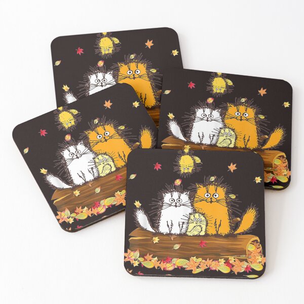 Item preview, Cute Cat Autumn Hello Fall Leaves Funny Cat designed and sold by MarvaDiaz.