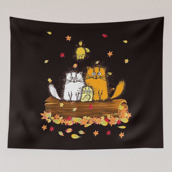 Item preview, Cute Cat Autumn Hello Fall Leaves Funny Cat designed and sold by MarvaDiaz.