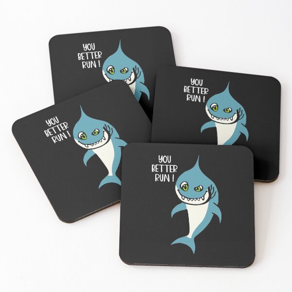 Item preview, You Better Run | Ugly Shark Saying designed and sold by DAFIN.
