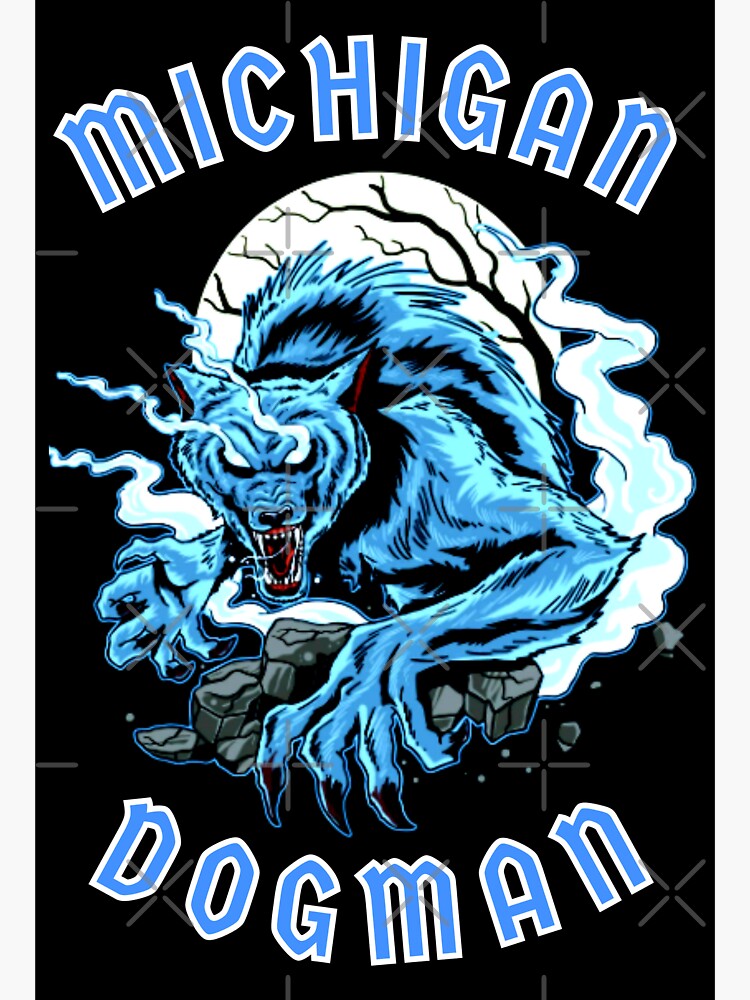 "Michigan Dogman " Sticker for Sale by MojaveTradePost | Redbubble