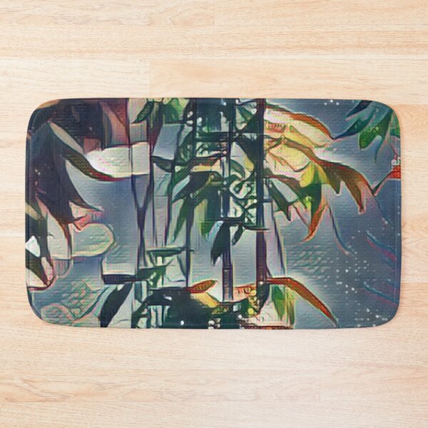 Item preview, Green Leaves and Lights Abstract Modern Pattern designed and sold by mariagram17.