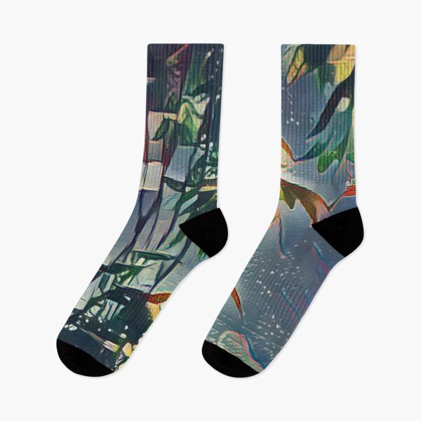 Item preview, Green Leaves and Lights Abstract Modern Pattern designed and sold by mariagram17.