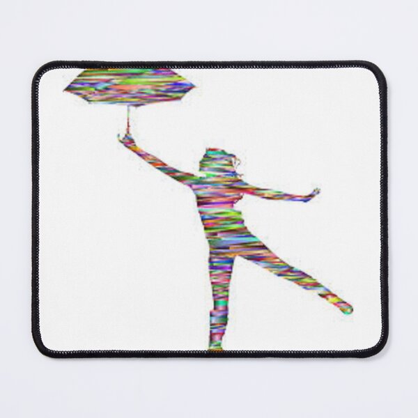 Item preview, Abstract Rainbow Umbrella Lady printed on family apparel, accessories, posters, designed and sold by lduke47.