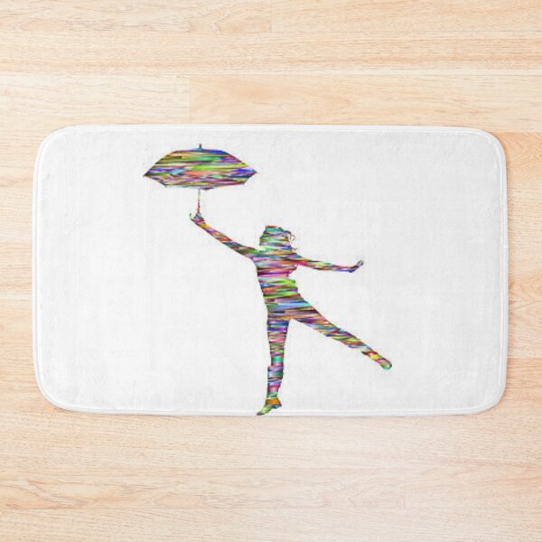 Item preview, Abstract Rainbow Umbrella Lady printed on family apparel, accessories, posters, designed and sold by lduke47.