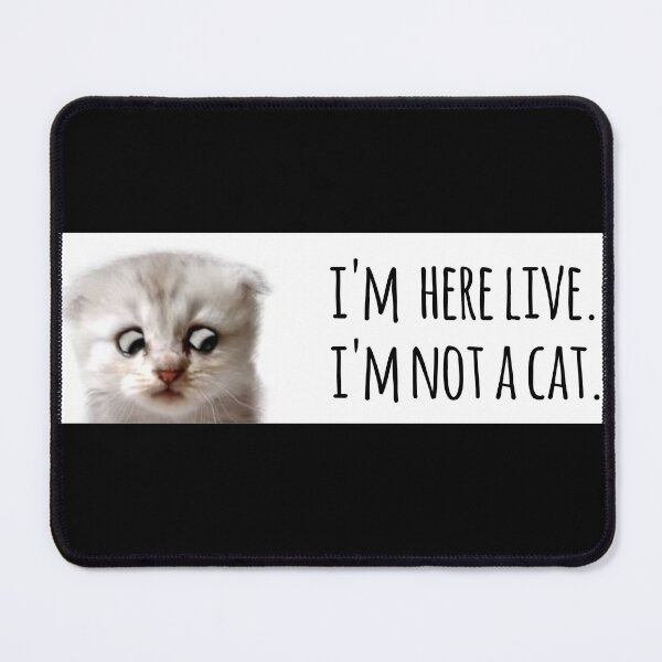Item preview, I'm here live. I'm not a cat. designed and sold by Ofeefee.