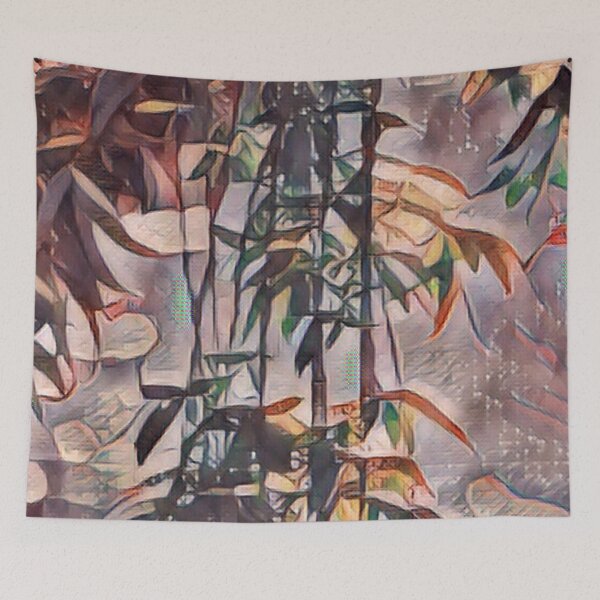 Item preview, Fall Colours, Mosaic Green Leaves and Lights Abstract Modern Pattern designed and sold by mariagram17.