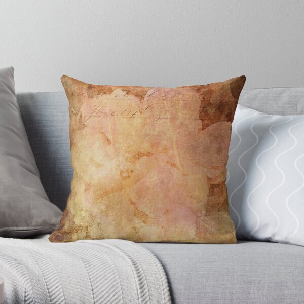 FALL FLORAL GRUNGE Throw Pillow