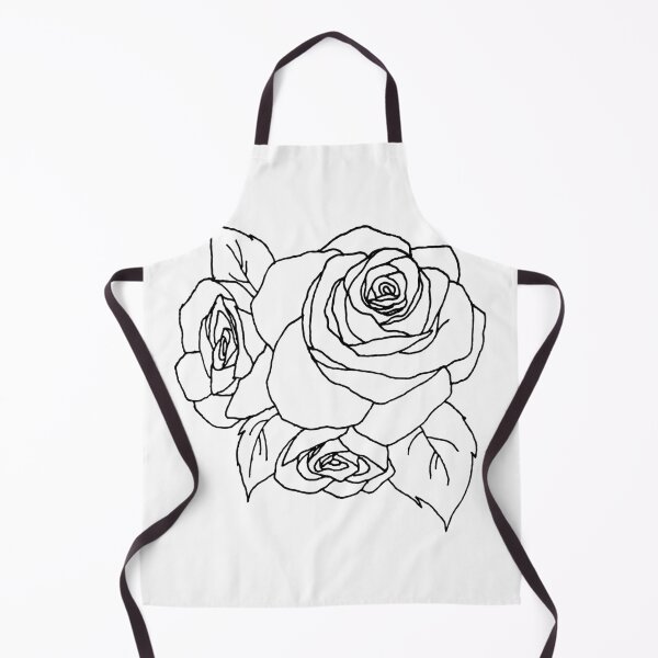 Artikelvorschau, Hand Drawn Roses Black Outline entworfen und verkauft von lineartdesigns.