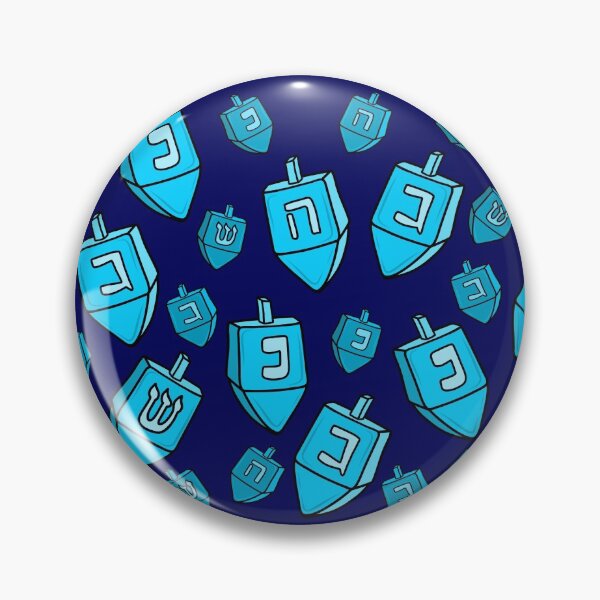 Artikelvorschau, Blaues Chanukka-Dreidel-Muster, erstellt von EndlessEmporium entworfen und verkauft von EndlessEmporium.
