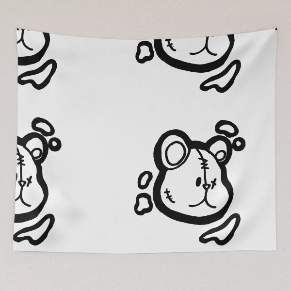 Item preview, Street Teddy Black Outline designed and sold by lineartdesigns.