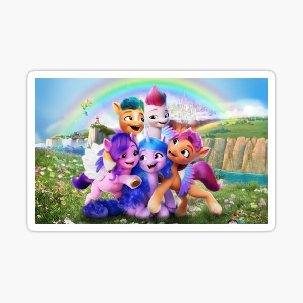 Item preview, My little pony a new generation - Rainbow and castle designed and sold by Funny-Quote.
