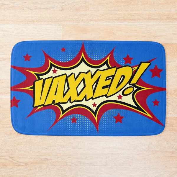Item preview, VAXXED! in comic book call-out (red, yellow, black) designed and sold by Ofeefee.