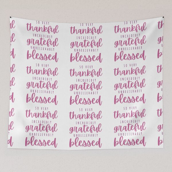 Item preview, Thankful, grateful, blessed - berry designed and sold by Cane & Abel Creations ..