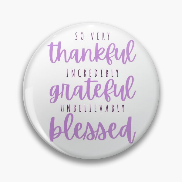 Item preview, Thankful, grateful, blessed - grape designed and sold by Cane & Abel Creations ..