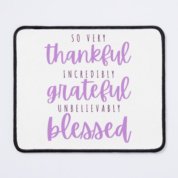 Item preview, Thankful, grateful, blessed - grape designed and sold by Cane & Abel Creations ..