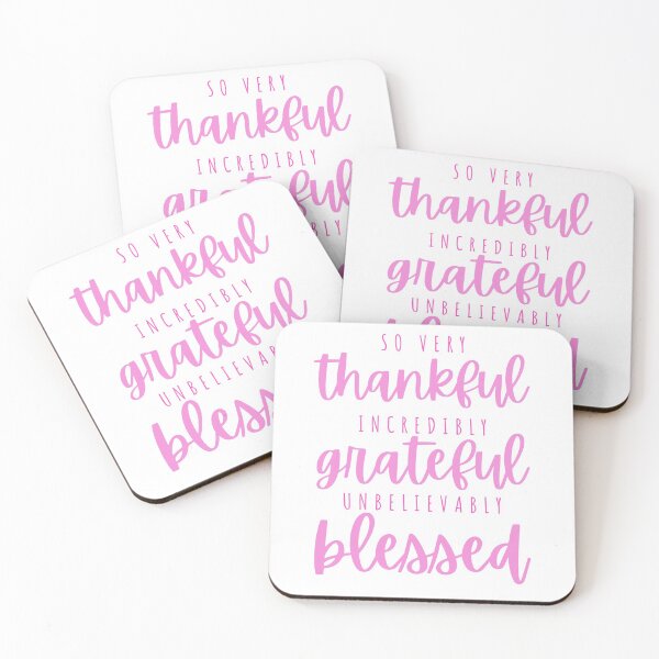 Item preview, Thankful, grateful, blessed - pink lemonade designed and sold by Cane & Abel Creations ..
