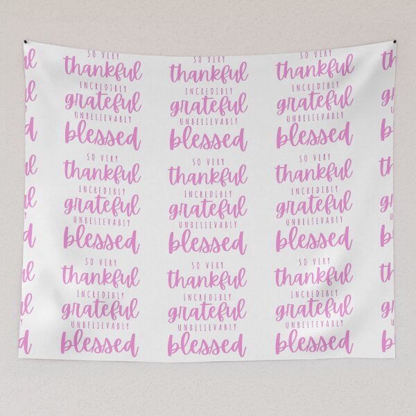 Item preview, Thankful, grateful, blessed - pink lemonade designed and sold by Cane & Abel Creations ..