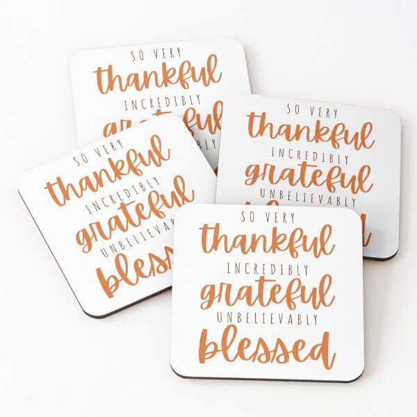 Item preview, Thankful, grateful, blessed - cinnamon designed and sold by Cane & Abel Creations ..