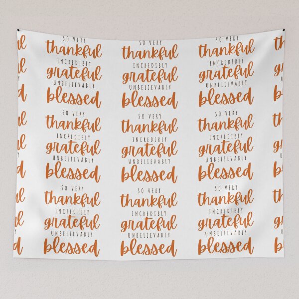Item preview, Thankful, grateful, blessed - cinnamon designed and sold by Cane & Abel Creations ..