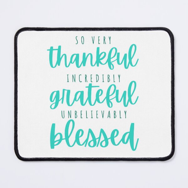 Item preview, Thankful, grateful, blessed - spearmint designed and sold by Cane & Abel Creations ..