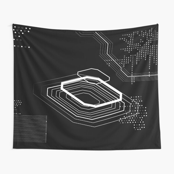 Code Circuit (Black) Tapestry