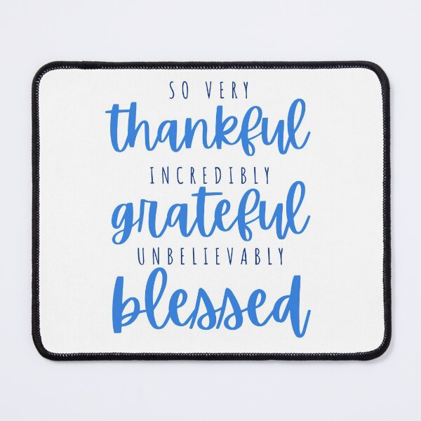 Item preview, Thankful, grateful, blessed - blueberry designed and sold by Cane & Abel Creations ..