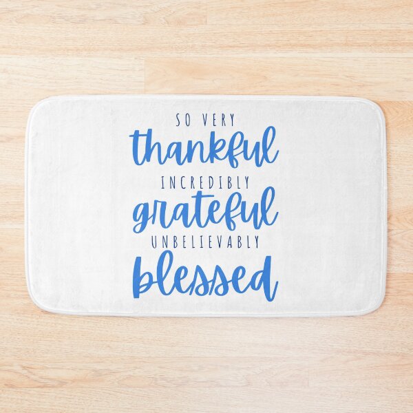 Item preview, Thankful, grateful, blessed - blueberry designed and sold by Cane & Abel Creations ..