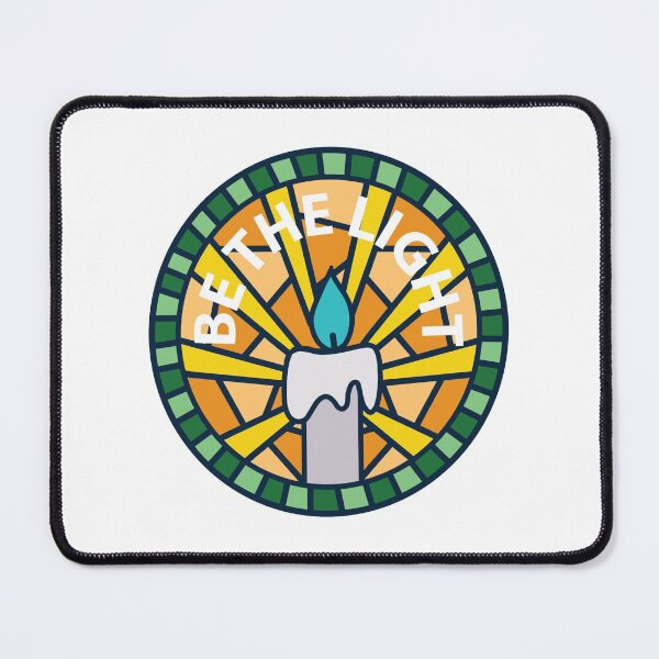 Item preview, Be the Light Candle Mosaic Church Window Shattered Glass designed and sold by themoodydecor.