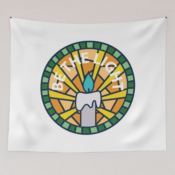 Item preview, Be the Light Candle Mosaic Church Window Shattered Glass designed and sold by themoodydecor.