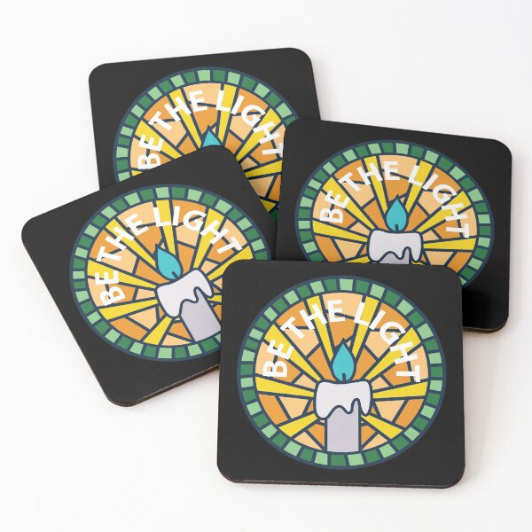 Item preview, Be the Light Candle Mosaic Church Window Shattered Glass designed and sold by themoodydecor.
