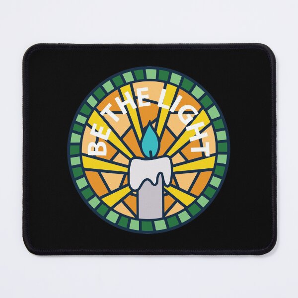 Item preview, Be the Light Candle Mosaic Church Window Shattered Glass designed and sold by themoodydecor.