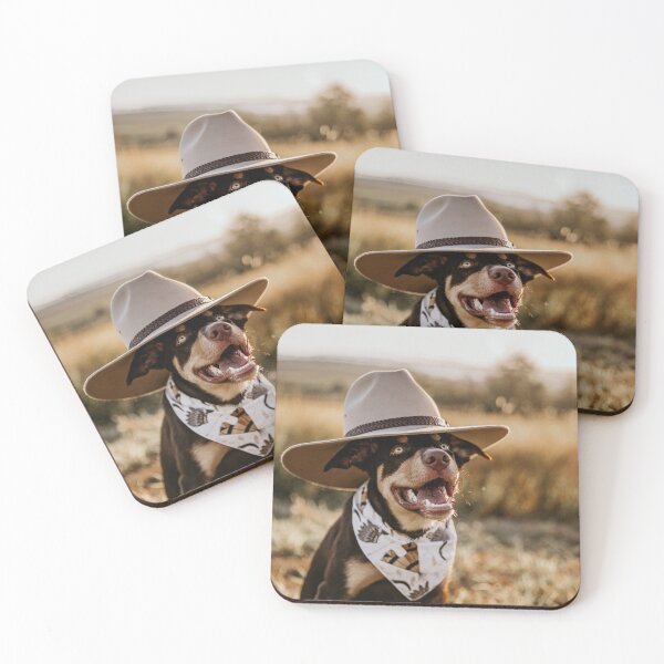 Item preview, Kelpie Puppy Wearing a Cowboy Hat designed and sold by cstieler.