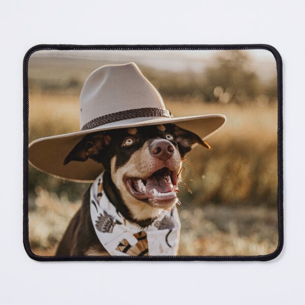 Item preview, Kelpie Puppy Wearing a Cowboy Hat designed and sold by cstieler.