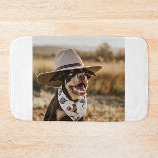 Item preview, Kelpie Puppy Wearing a Cowboy Hat designed and sold by cstieler.