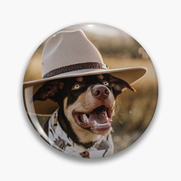 Item preview, Kelpie Puppy Wearing a Cowboy Hat designed and sold by cstieler.