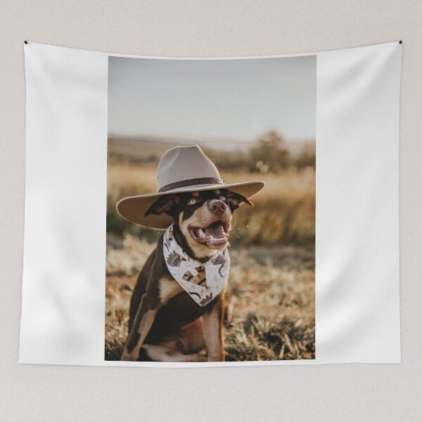 Item preview, Kelpie Puppy Wearing a Cowboy Hat designed and sold by cstieler.