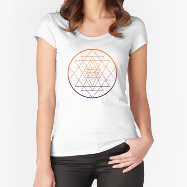 Shri Yantra Fitted Scoop T-Shirt