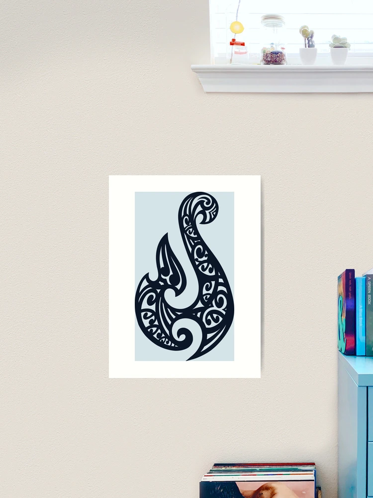 Hei Matau, Maori Hook design meaning Prosperity Art Print for Sale by  Kiwidom