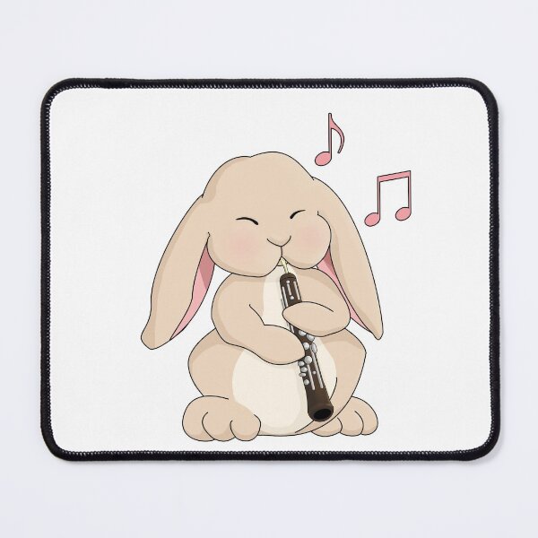 Item preview, Cute Rabbit Playing Oboe designed and sold by Jazznote.