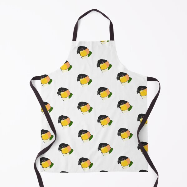 Item preview, black capped caique parrot portrait designed and sold by Kelsea Taylor.